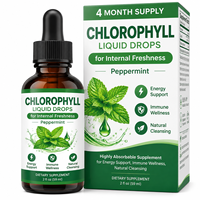 Gouttes liquides de chlorophylle à la menthe poivrée pour une fraîcheur interne, complément hautement absorbable pour le soutien énergétique et l'amélioration immunitaire