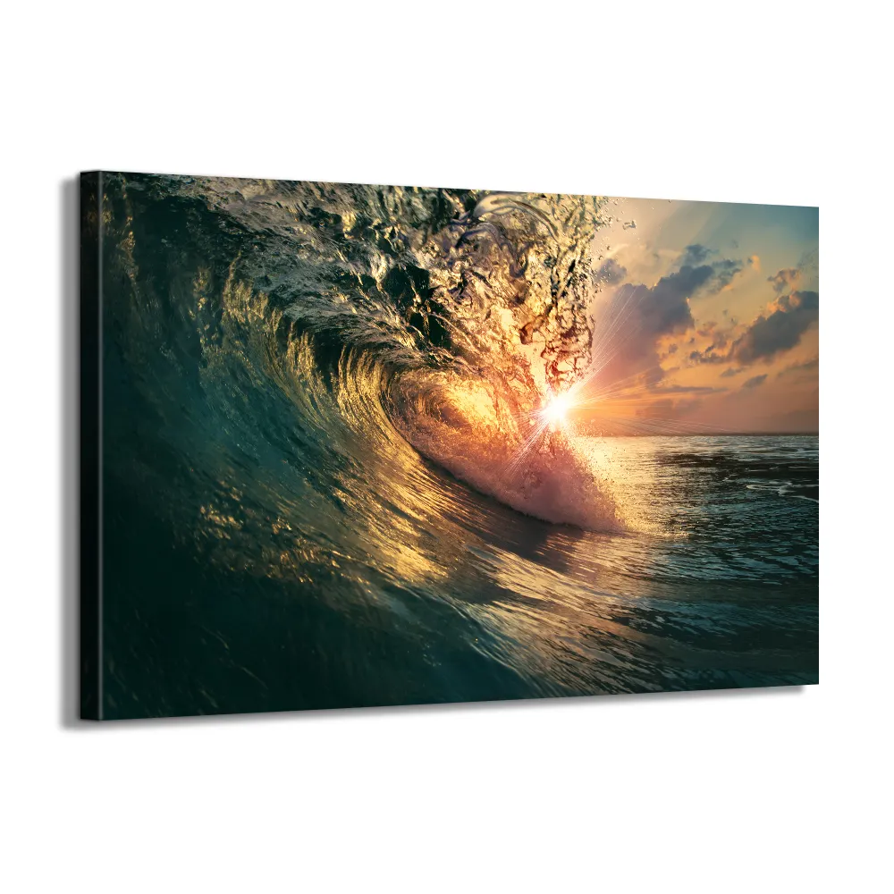 Leinwand Malerei Surfen Ozean Meer Wellen Wand kunst Surfer Poster Druck Wandbild für Wohnzimmer Interieur Home Decor Cuadros