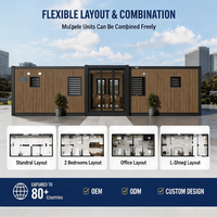 Fabricant chinois – Ensemble complet de 4 chambres – Maison conteneur préfabriquée de luxe en acier extensible – Design contemporain – Montage facile – Hôtel