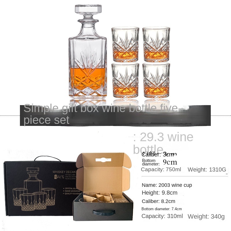 Bouteille de vin type B, 4 tasses
