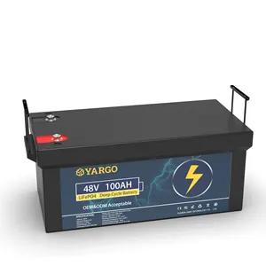 Yargo baterai Lithium Ion otomotif, baterai 12V 24V 36V 48V 50AH 100AH 200ah 300ah 400ah Lifepo4 siklus dalam 48V 100AH
