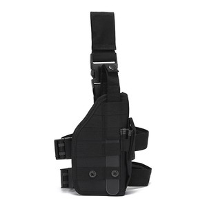 600D Nylon Molle Rechte Oberschenkel-Pistolenholster Schwarz Verstellbares Universelles Taktisches Beinholster - Product Image 1