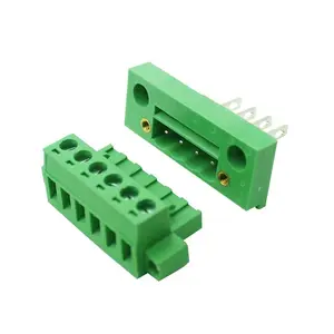 5.08mm Pitch Through Wall Panel Mount Terminal Block 5.00 Mm Female and Male 2EDGWB Female Plugs ROHS/CE 5.00/5.08 Mm 2P-24