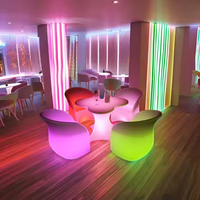 Lumière d'ambiance LED rechargeable, étanche, à énergie solaire, pour l'extérieur, à intensité variable, pour pub, club, soirée cocktail