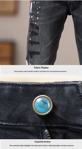 Jeans de Mezclilla Medianos para Hombre, Otoño 2025, Nuevo Estilo Vintage, Moda Urbana, Estilo Duffy, Jeans Ajustados de Pierna Recta, Cintura Media - Product Image 5