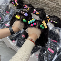Perruques Bébé Petites Filles 4*4, Perruque à Fermeture en Dentelle pour Enfants, Cheveux Humains Indiens, Perruque Bouclée sans Colle en Dentelle Frontale pour Jeune Fille