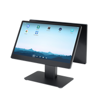 Google suit Android 11 layar ganda layar besar 15.6 inci desktop kasir untuk restoran supermarket pakaian hotel