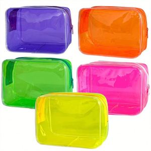 Large Capacity Cosmetic Bag Women Makeup Bag Colorful Transparent PVC Makeup Pouch Travel Cosmetics Organizer Bag for Women - Product Image 1