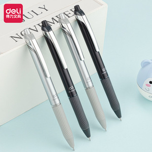 Deli S88 Gel Ink Pen 0.5mm Black Needle Tip Press Closure Student Exam Use - Product Image 2