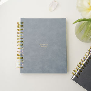 Carnet à spirales, journal de méditation, logo personnalisé imprimé, couverture rigide en cuir PU, agenda quotidien A5 - Product Image 4