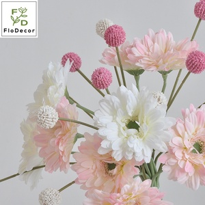 Flor Artificial de Crisantemo Gerbera Africana Blanca de Tallo Único de 43 CM al por Mayor para Decoración del Día de San Valentín y el Día de la Madre - Product Image 4