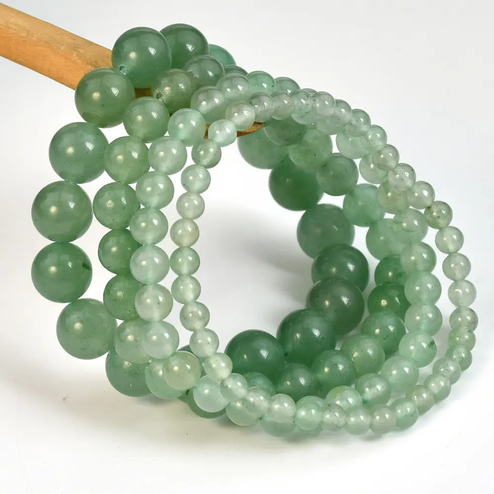 Pulseira de corda elástica estilo retrô chinês, anel único, jade com cristal natural verde para homens e mulheres, para presentes de casamento