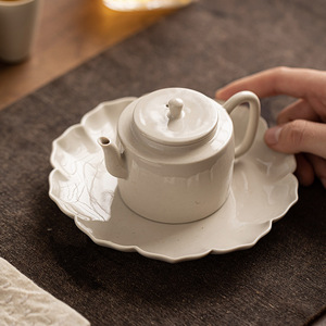 Guanlan Wood Ash Porcelain Teapot With Lid Small Kung Fu <b>Tea</b> <b>Set</b> For Afternoon <b>Tea</b> - Product Image 1