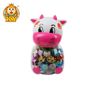 Toptan özel hayvan inek şekli şişe 3D mini yumuşak göz küresi şekil meyveli lezzet sakızlı şeker - Product Image 4