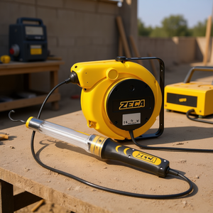 Enrouleur de câble Zeca 15,5 m 230 V avec transformateur et lampe 24 V pour outils électriques - Product Image 3
