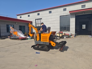 Hoch produktiver <span class=keywords><strong>Mini</strong></span>-Raupen bagger mit Pinnen mäher Graben fräse Pflug Öl hammer Erd bohrer - Product Image 4