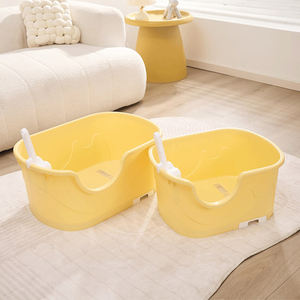 Grande Semi-Fechado <span class=keywords><strong>Cat</strong></span> Litter Box Retângulo PP Plástico <span class=keywords><strong>Cat</strong></span> <span class=keywords><strong>Toilet</strong></span> Areia Com Placa De Vazamento e Pá De Saída De Fábrica - Product Image 2
