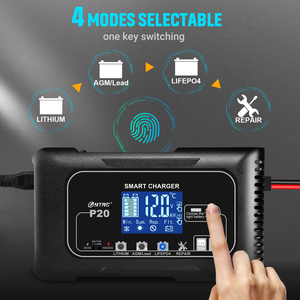 Basen — chargeur HTRC <span class=keywords><strong>de</strong></span> batterie <span class=keywords><strong>de</strong></span> voiture 12v 20a 24v 10a, chargeur automatique <span class=keywords><strong>de</strong></span> batterie au Lithium, au plomb, LiFePO4, 7 niveaux - Product Image 2