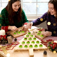 Support à gâteau en bois moderne et durable en forme de sapin de Noël, étagère de rangement et présentoir pour desserts et collations de fête, décoration de fête