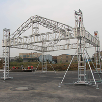 Système de treillis en aluminium noir et argenté pour événements, présentoirs en alliage d'aluminium pour éclairage de scène, treillis DJ