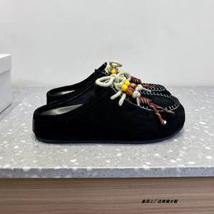 Nouvelle tendance mode 2025, chaussures plates polyvalentes, décontractées, simples et confortables pour femmes, style rétro français, <span class=keywords><strong>mules</strong></span> à lacets fermées pour l'hiver - Product Image 4