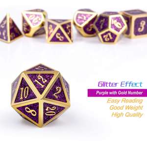 Juego de Dados de Resina Poliédricos de Metal Bronce de Alta Calidad para RPG y D&D, con Logotipo Personalizado para Juegos y Fiestas - Product Image 6