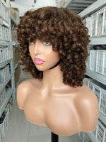 Perruques de cheveux humains brésiliens Mayqueen Vendor Transparent12A HD avec bandeau, coupe pixie courte de 8 pouces, ondulations profondes, entièrement en dentelle frontale Ye Xin