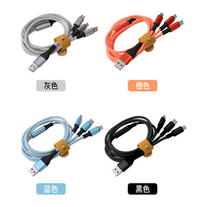 ประเภท C ถึง USB 3 ใน 1 สายชาร์จไนลอนถักแบบหลายอินเทอร์เฟซสายข้อมูลโทรศัพท์มือถือ 1M อะแดปเตอร์ขยาย - Product Image 1