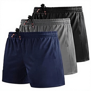 2026 New Custom Logo Men'<b>s</b> Polyester Drawstring Jogging Shorts Sports Fitness Casual Running Breathable Quick-Dry Gym Wear - Product Image 1