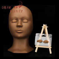 Paupières de remplacement pour perruque Lace Front, tête de mannequin en silicone pour la formation et la pratique des extensions de cils