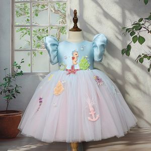 <span class=keywords><strong>Abiti</strong></span> da <span class=keywords><strong>principessa</strong></span> a fiore 3D <span class=keywords><strong>abiti</strong></span> da 2025 per bambini da sposa per bambina e da sposa con perle compleanno verde per ragazze <span class=keywords><strong>abiti</strong></span> a maniche a sbuffo per festa - Product Image 2