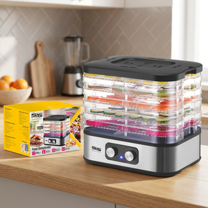 เครื่องอบแห้งอาหารไฟฟ้า DSP 240W 5 ชั้น สแตนเลส ควบคุมด้วยระบบกลไก สำหรับใช้ในบ้าน - Product Image 2