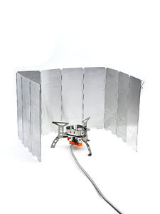 Protector de Estufa Plegable de Aluminio para Exteriores, Deflector de Viento, Pantalla Protectora para Camping - Product Image 5
