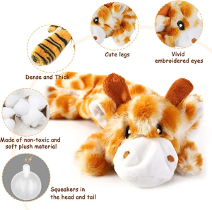 Оптовая продажа, милые прочные интерактивные игрушки для собак без набивки, плюшевые собаки, жевательные игрушки для щенков, жевателей средней и большой породы - Product Image 4