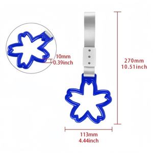 Brillant JDM fleur Style main tirer anneau universel <span class=keywords><strong>voiture</strong></span> extérieur <span class=keywords><strong>antistatique</strong></span> avertissement <span class=keywords><strong>sangle</strong></span> pour pare-chocs moyeu décoration - Product Image 5