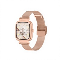Montre connectée avec écran TFT carré, chargement magnétique, bracelet milanais, surveillance de l'oxygène sanguin et du sommeil pour les couples