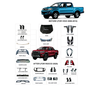 Ap02 — accessoires de voiture pour pare-choc avant, Kit de Conversion de carrosserie pour Toyota Hilux Vigo 2008-2012, changement de mise à niveau à 2021 Rocco - Product Image 2