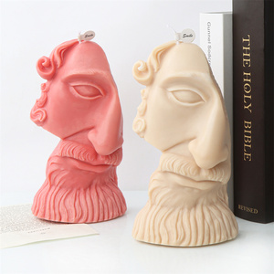 แม่พิมพ์ซิลิโคนรูปปั้นพระโพรมีธีอุสแบบศิลปะนามธรรมกรีก รูปคนครึ่งหน้ามีเครา แบบฟรอยด์ รูปปั้นชายชาวศาสนา - Product Image 5