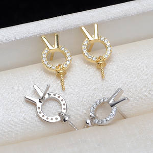 Juego de Anillos y Pendientes de Plata S925 para Mujer, con Diseño de Mariposa, Nudo, Perla y Bandeja Vacía 1352 - Accesorios de Joyería Personalizados - Product Image 3