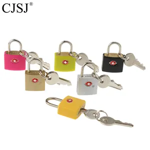 TSA-385 lock factory ABS plastic cover small brass luggage padlock TSA key lock