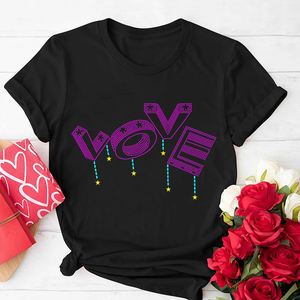 งานปักลายคำว่าวาเลนไทน์ ดีไซน์พิเศษ คุณภาพสูง เป็นมิตรกับสิ่งแวดล้อม ประดับด้วยคริสตัล สำหรับตกแต่งเสื้อผ้า พร้อมสีที่กำหนดเองได้ - Product Image 3