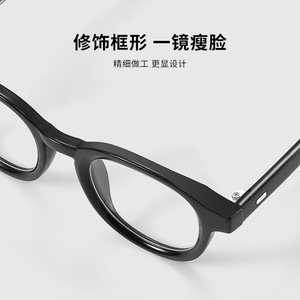 Montures de lunettes ovales noires rétro pour femmes avec protection contre la lumière bleue, taille moyenne, lentilles en ac, 28039 - Product Image 1