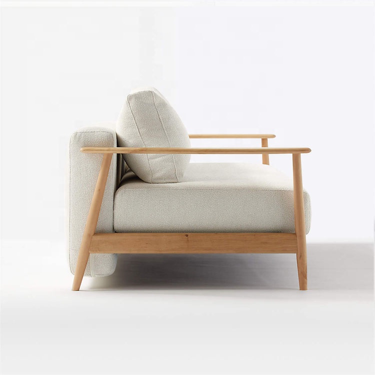 Indoor furniture modern couch set for home living room oak frame sleeper sofa