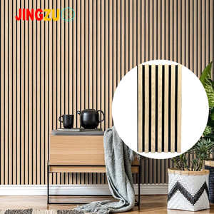 Panneau mural en bois à lattes avec isolation acoustique en fibre de polyester, design bois, fabriqué en Chine - Product Image 1