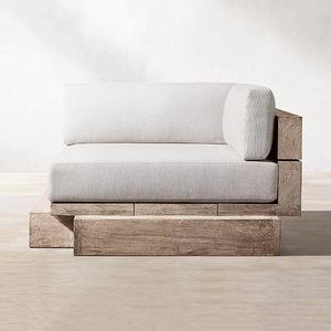 Ensemble de meubles de jardin de luxe de haute qualité pour hôtel, salon extérieur, coussins épais, meubles de patio en teck massif - Product Image 3