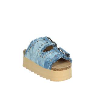 Sandali con Zeppa da Donna Colors Of California HC.BES41 in Denim con Plateau - Product Image 5