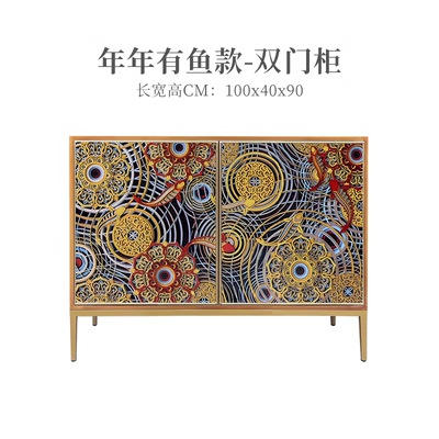ตู้ประตูคู่สีทองความยาว100*40*90ซม. สูง