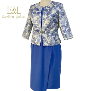 Vestido de Oficina para Mujer, Color Marrón a Cuadros, Estilo Turco Africano - Product Image 2