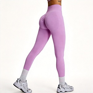 Leggings de yoga pour femmes, personnalisés, sans coutures, taille haute, effet push-up, anti-transparence, en nylon et élasthanne, à séchage rapide, pour la gym et le yoga - Product Image 5