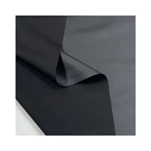 Black 4-Way Lightweight Stretch Eco-Friendly PU Synthetic Leather Waterproof Fabric For Tights Leggings Costumes